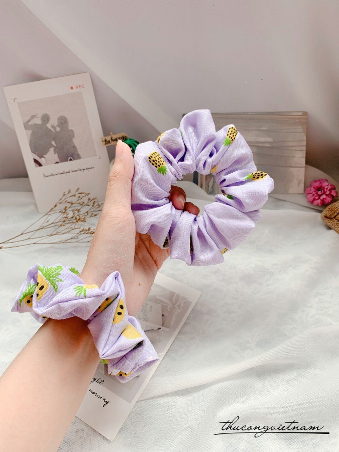 cột tóc Scrunchies họa tiết- m3